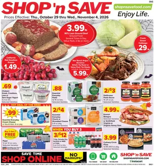 Shop 'n Save catalogue | Shop 'n Save Weekly ad | 2026-10-29T00:00:00.000Z - 2026-11-04T00:00:00.000Z