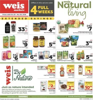 Weis Markets catalogue | Weekly Ads Weis Markets | 2026-10-28T00:00:00.000Z - 2026-11-26T00:00:00.000Z
