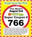 Super One Foods catalogue | Weekly Super Coupon Number | 2026-08-08T00:00:00.000Z - 2026-08-08T00:00:00.000Z