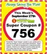 Super One Foods catalogue | Weekly Super Coupon Number | 2026-09-10T00:00:00.000Z - 2026-10-03T00:00:00.000Z
