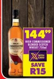 High commissioner blended scotch whisky