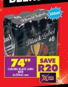 Carling black label beer