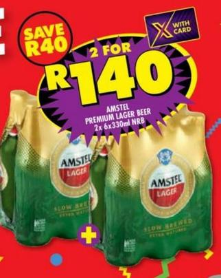 Amstel premium lager beer