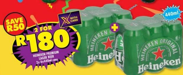 Heineken premium lager beer
