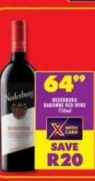Nederburg baronne red wine
