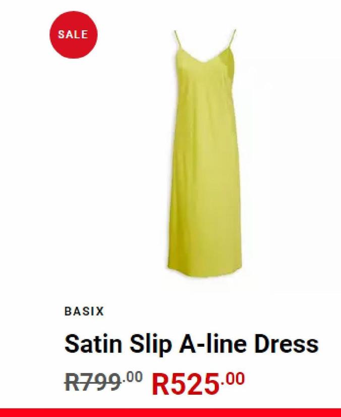 Satin slip a-line dress