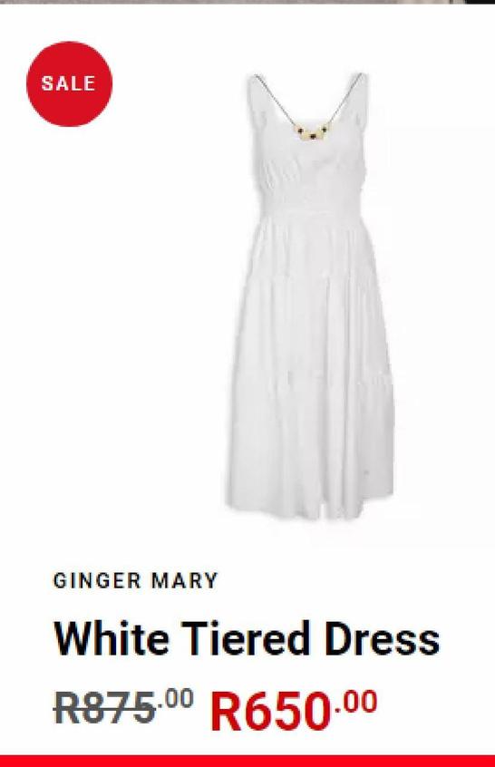 white tiered dress
