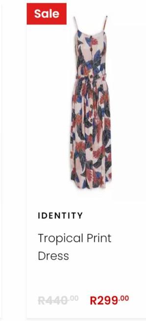 Tropical print dress