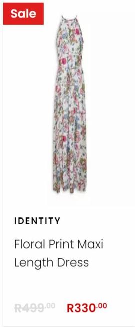 Floral print maxi length dress