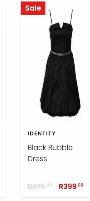 black bubble dress