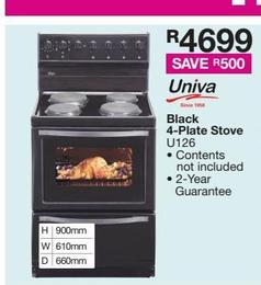 Black 4-plate stove