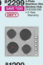 4-Plate stainless steel slimline hob 