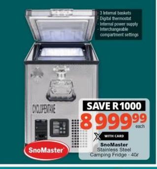 Sno Master Stainless steel camping fridge 