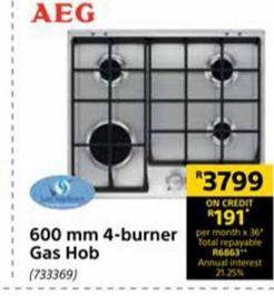 600mm 4-burner gas hob