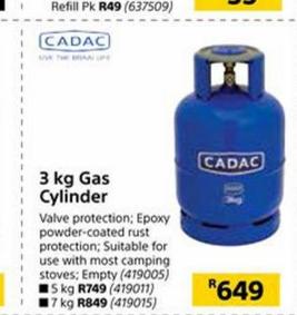 3kg gas cylinder