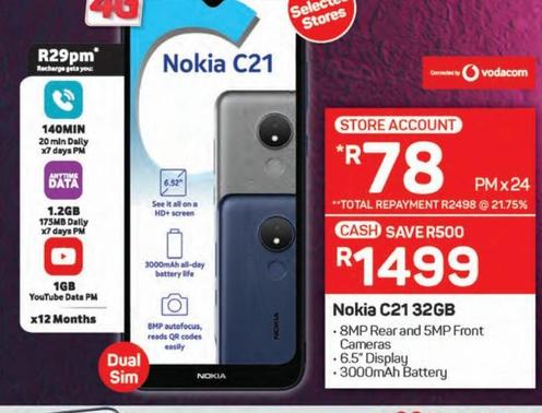 Nokia C21 32gb