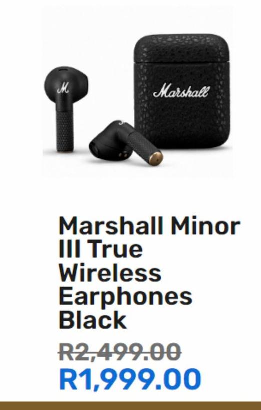 Marshall Minor III True wireless earphones black