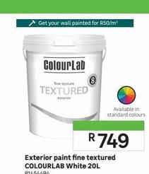 Exterior paint fine textured COLOURLAB white 20L