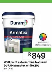 Wall paint exterior fine textured DURAM 20l