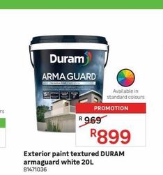 Exterior paint textured DURAM ar,aduard white 20L