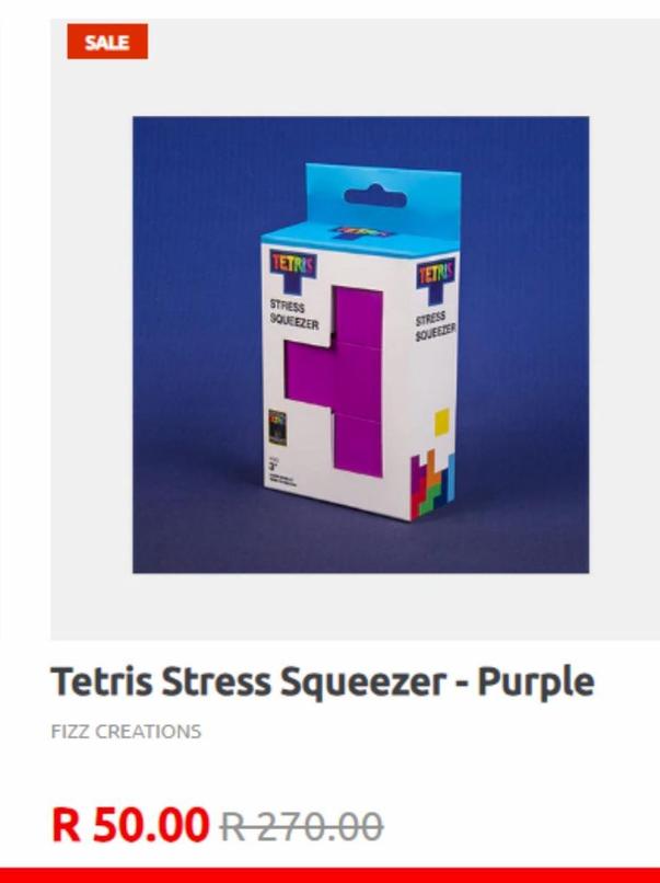 Tetris stress squeezer-purple