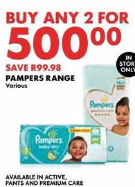 Pampers range