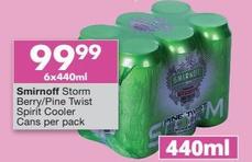 Smirnoff Storm Bery/ Pine Twist Spirit Cooler Cans per Pack