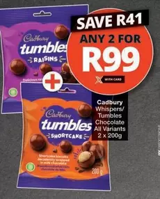 Cadbury - Whispers/ Tumbles Chocolate
