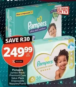 Pampers - Jumbo Pack/ Premium Care Value Pack Disposable Nappies/Pants