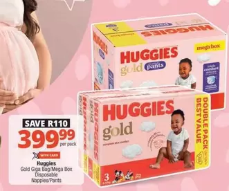Huggies - Gold Giga Bag/Mega Box Disposable Nappies/Pants