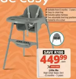 High Chair Basic 2in1