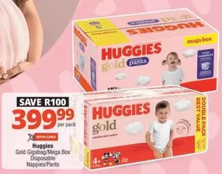 Huggies - Gold Gigabag/Mega Box Disposable Nappies/Pants