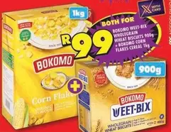 bokomo - WEET-BIX WHOLEGRAIN WHEAT BISCUITS + CORN FLAKES CEREAL