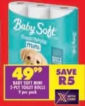 Baby Soft - MINI 2-PLY TOILET ROLLS