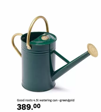 Good Roots - 4.5l Watering Can Green/Gold