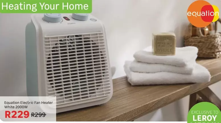 Equation - Electric Fan Heater White 2000W