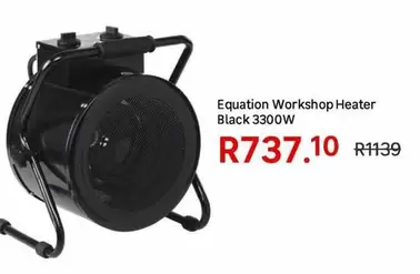 Equation - Workshop Heater Black 3300W