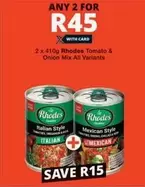 Rhodes - Tomato & Onion Mix