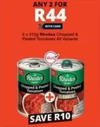 Rhodes - Chopped & Peeled Tomatoes