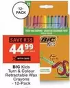 BIC - Kids Turn & Colour Retractable Wax Crayons