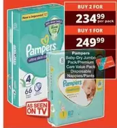 Pampers - Baby-Dry Jumbo Pack/Premium Care Value Pack Disposable Nappies/Pants