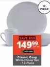 Classic Coup White Dinner Set