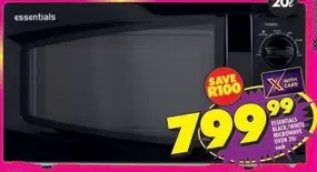 Essentials - BLACK/WHITE MICROWAVE OVEN 20L