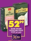 Jacobs - INSTANT CAPPUCCINO/COFFEE STICKS