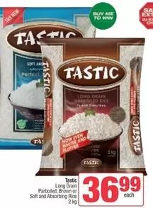 Tastic - Long Grain Parboiled, Brown or Soft and Absorbing Rice