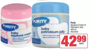 Purity - Aqueous Cream or Petroleum Jelly
