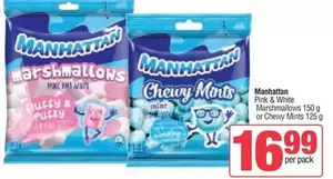 Manhattan - Pink & White Marshmallows or Chewy Mints