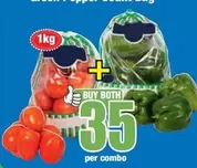 Green Pepper Giant Bag, Red Pepper Giant Bag
