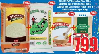 Shibobo - Parboiled Rice, Super Malze Meal, Cake Wheat Flour & Brown Sugar