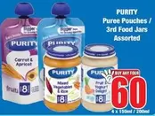 Purity - Puree Pouches / 3rd Food Jars